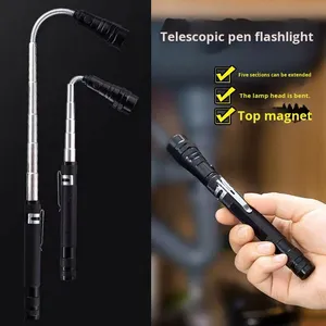 Outil de ramassage magnétique télescopique à LED Lampe de poche flexible et puissante <span class=keywords><strong>pour</strong></span> vis, écrous et objets métalliques - Product Image 3