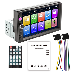 Lecteur multimédia universel pour voiture BQCC 1 Din 7 pouces, Bluetooth, Mirrorlink, éclairage coloré, autoradio MP5, écran tactile, USB, FM, <span class=keywords><strong>7010B</strong></span> - Product Image 2