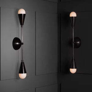 Estilo americano diseñador creativo cobre comedor sala de estar isla candelabro lineal colgante luz aparato - Product Image 2