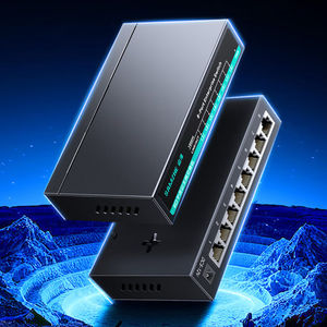 SAMZHE Commutateur réseau Gigabit 8 ports en métal, Répartiteur de réseau intelligent, Commutateur réseau industriel géré, Extenseur de réseau - Product Image 2