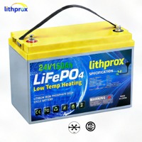 Batterie LiFePO4 haute capacité 24V 150AH Grade A Industrielle 6000 Cycles RV CAN Bus Smart BMS Terminal M8 CE RoHS IP67 OEM ODM