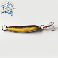 Matériel de pêche dur artificiel bionique coloré en Stock 8g 14g perche bar en métal cuillère paillettes avec crochet à plumes