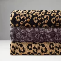 Gemütliche, Ultra-Weiche, Super-Warme, Fehlerfreie 100% Polyester Leoparden-Mikrofaser-Federgarn Großhandel Große Winter-Strickdecke