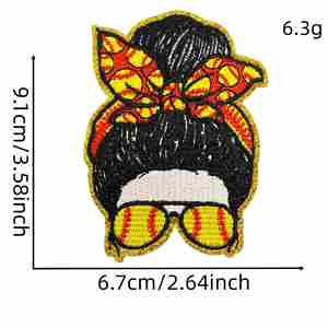 Patchs brodés thermocollants sur le thème du softball pour le jour du match de baseball - Product Image 5