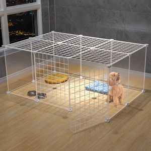 Cerca para mascotas, jaula rectangular para perros, fácil de montar, para uso en interiores, para perros pequeños, material plástico, recinto para mascotas en el hogar - Product Image 1