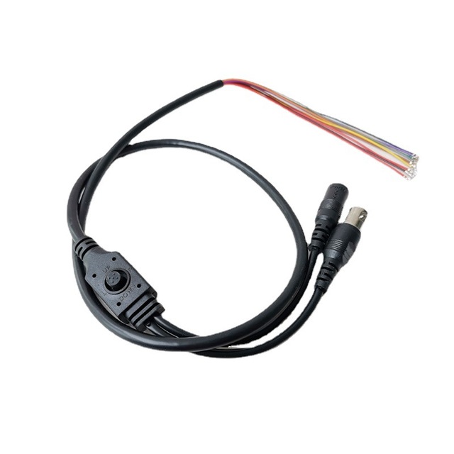 KOPDA CCTV Accessories Camera Tail with OSD Menu 4-in-1 AHD Cable Copper 80cm Black/White