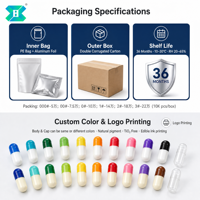 Fabricant GMP de capsules végétales vides en HPMC à base d'algues, taille 00 #   0 #   1 #   2 #   3 #   Capsule vide halal casher sans ETO