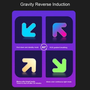 Nueva Lámpara Ambiental RGB con Forma de Flecha, Diseño Moderno, LED ABS, Sincronización Rítmica, para Dormitorio, Sala de Estar, con Control Remoto - Product Image 4