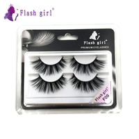 Flash Girl F Series 20 modèles de faux cils en vison, 2 paires de faux cils naturels, bande complète, vente en gros