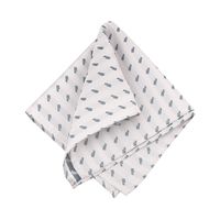 Ensemble cadeau de mouchoirs de poche en soie jacquard blancs pour hommes, avec logo d'entreprise, marque privée, souvenir