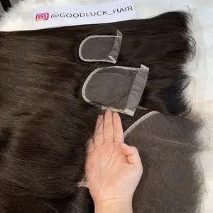 Paquete de mezclas de cabello humano sintético Goodluck 9a con máquina de inyección para hacer Cierre de encaje