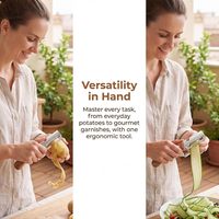 Multifunctionele handmatige metalen groenteschiller met roestvrijstalen mes voor gebruik in de keuken, geschikt voor aardappelen, fruit, groenten en wintermeloen.