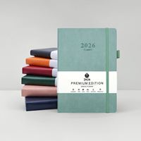 Boîte d'emballage personnalisée, couverture rigide, B5, A5, A6, gravure au laser PU, logo cadeau, boucle unique, carnet, journal, planificateur