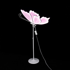Decoración Colgante Romántica <span class=keywords><strong>de</strong></span> Mariposas Rosas, Cinta Decorativa DIY con Flores para Decoración <span class=keywords><strong>de</strong></span> Autos <span class=keywords><strong>de</strong></span> Boda y Fiestas - Product Image 1