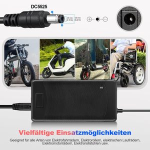 Caricabatterie al litio <span class=keywords><strong>universale</strong></span> 54.6V 2A per KUGOO G2 Pro G1 Soflow SO4 Pro VMAX VX2 Pro/St 48V Scooter elettrico XF690 Maxs - Product Image 6