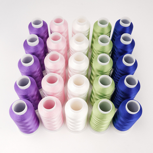 Bán buôn màu sắc tươi sáng lớn cuộn 100% <span class=keywords><strong>Viscose</strong></span> sợi rayon thêu chủ đề cho máy thêu 120D/2 - Product Image 2