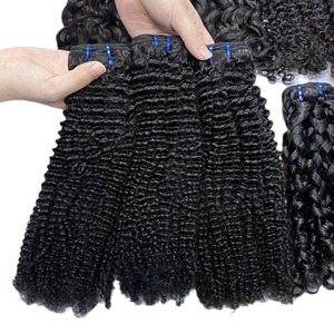 <span class=keywords><strong>Extensiones</strong></span> de Cabello Virgen Personalizadas, Rizadas y Trenzadas, para Cola de Caballo, Peluca de Cortina - Product Image 4