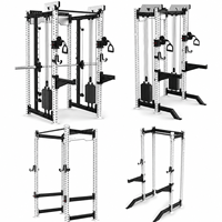 ZY Système de musculation multifonctionnel tout-en-un : Smith Machine, Entraîneur fonctionnel, Power Rack à double câble pour salle de sport commerciale
