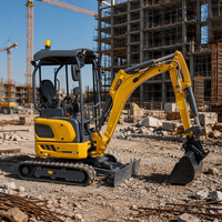 Excavator Mini Top Brand 1.9Ton XE19E Kapasitas Bucket 0.04m³ untuk Proyek Lanskap dan Perkotaan