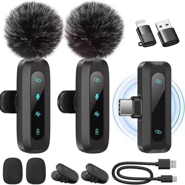Hot Selling J3 Lavalier Wireless Microphone Portable Audio Recording Type C Noise Reduction for Mobile Phones/Computers
