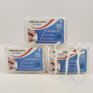 50 pièces de cure-<span class=keywords><strong>dents</strong></span> à fil dentaire de haute qualité, emballés dans une boîte carrée en plastique robuste, hygiéniques et étanches à l'humidité, pour le nettoyage quotidien des <span class=keywords><strong>dents</strong></span> en famille - Product Image 1