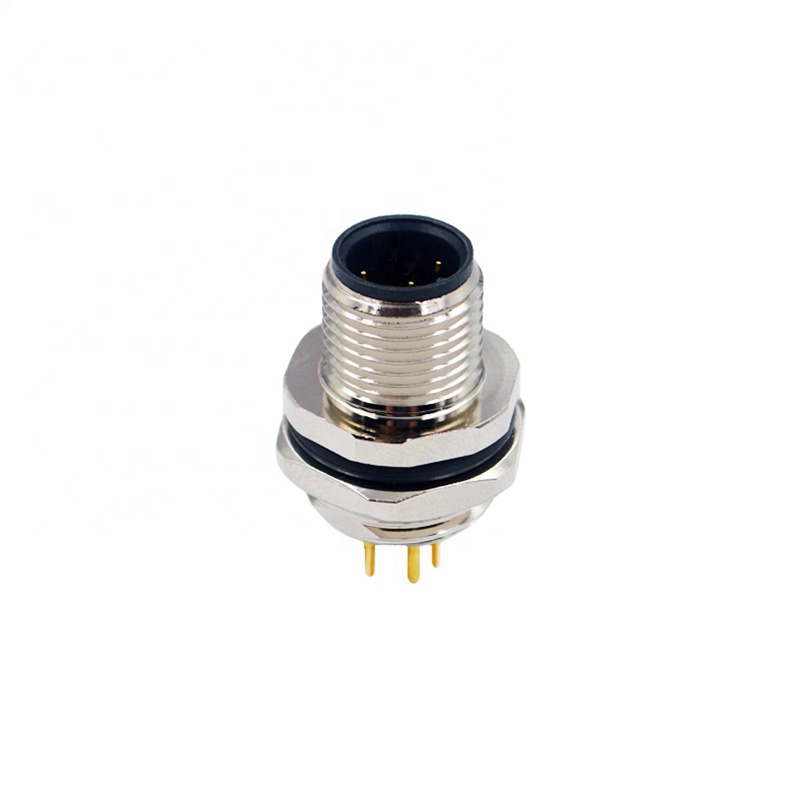 M12 Female Circular PCB Connector with