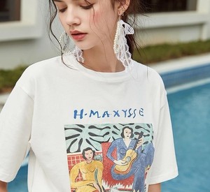 T-shirt <span class=keywords><strong>bianca</strong></span> semplice stampata da donna di migliore qualità da donna con motivo Casual a manica corta da donna sfusa t-shirt di tendenza - Product Image 3