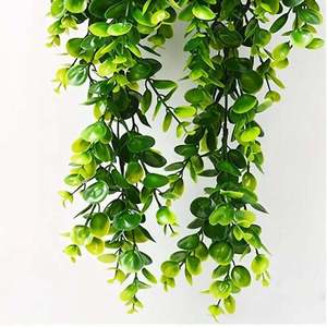 Appendere piante di plastica verde artificiale ciondolo l Rattan eucalipto per la decorazione casa interno/esterno mensola parete caratteristiche Decorative - Product Image 5