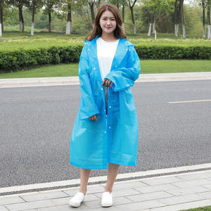 Toptan özel yeni stil kullanımlık yağmurluk su geçirmez açık için özel logo EVA PE yağmurluk - Product Image 3