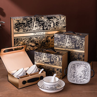 Coffret Cadeau Phnom Penh – Service de Table en Céramique Design Vintage Luxe Léger – Cadeau Promotionnel pour Grandes Ouvertures – Vente en Gros