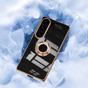 Étui de protection en TPU souple galvanisé 6D avec anneau de support de béquille Étui de téléphone portable pour <span class=keywords><strong>Sony</strong></span> <span class=keywords><strong>Xperia</strong></span> <span class=keywords><strong>1</strong></span> VII Couverture arrière - Product Image 4