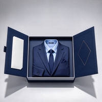 Boîte d'emballage magnétique à rabat directe usine pour costumes, boîte cadeau rigide en carton pour vêtements formels homme, blazer, smoking, OEM ODM