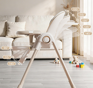 Chaise haute pliable pour bébé avec plateau amovible et lavable au lave-vaisselle, siège d'alimentation pour nourrisson peu encombrant - Product Image 5
