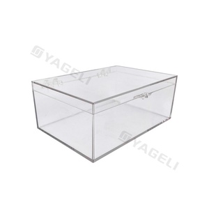 High Quality <b>Clear</b> Acrylic Modern Snack Storage & Display <b>Gift</b> <b>Box</b> with Hinged Lid for Water Resistant Freestanding Design - Product Image 6