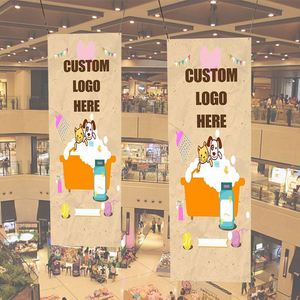 แบนเนอร์แขวนผนังพิมพ์ซับลิเมชันออกแบบได้ตามต้องการ - Product Image 1