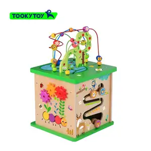 快乐农场游戏盒森林动物大圆珠宝盒六面体婴儿玩具1-3快乐农场