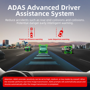 Dash Cam <span class=keywords><strong>2</strong></span> canali 2160P <span class=keywords><strong>DVR</strong></span> 3.69 pollici ip LCD doppia lente Dash Cam 4k + 2k scatola nera F1.8 con monitoraggio di parcheggio per agente - Product Image 6