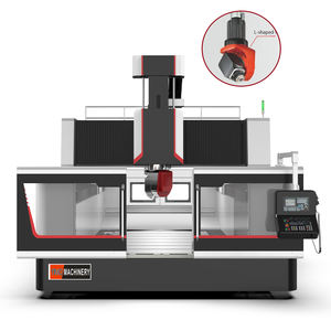 Centre d'usinage CNC à <span class=keywords><strong>portique</strong></span> à double tête oscillante 5 axes pour machines de travail des métaux robustes - Product Image 1