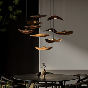 Nouvelles lampes suspendues pour <span class=keywords><strong>restaurant</strong></span> chinois en bois, style japonais, silencieuses, créatives, rétro, en bois massif. - Product Image 1