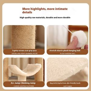 Árbol Compacto para Gatos de Interior con Poste Rascador de Sisal, Hamaca, Plataforma de Felpa, Torre Pequeña para Gatos para Apartamento - Product Image 2