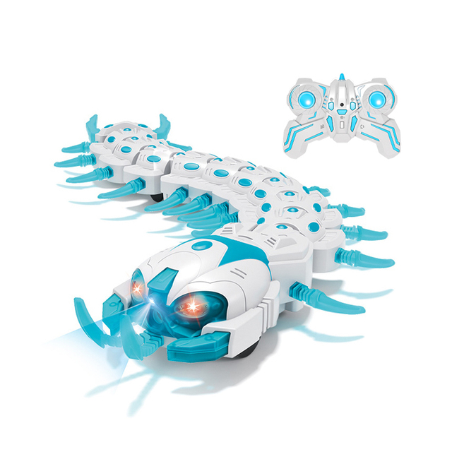 Kids 2.4G Mechanical Rc Remote Control Centipede Toy with Light Music Mist Spray