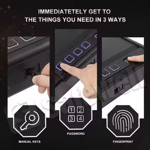 <span class=keywords><strong>Caja</strong></span> <span class=keywords><strong>Fuerte</strong></span> Mini Plana Safewell para Auto, Hogar y Oficina, con Sensor de Huella Digital, Resistente a Impactos, Triple Acceso, Anti-Robo, de Acero - Product Image 5