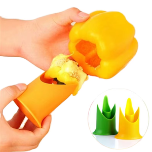 Utensilio <span class=keywords><strong>de</strong></span> Cocina <span class=keywords><strong>de</strong></span> Doble Función, Cortador y Deshuesador <span class=keywords><strong>de</strong></span> Verduras <span class=keywords><strong>de</strong></span> Plástico para Pimientos, Chiles, Jalapeños, Removedor <span class=keywords><strong>de</strong></span> Semillas Eficiente - Product Image 3