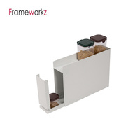 Organisateur de tiroir de cuisine compact coulissant, étagère d'angle pour réfrigérateur, pour épices, pain et bocaux