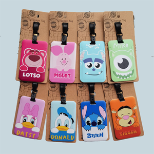 ป้ายแท็กกระเป๋าเดินทางลายการ์ตูนสติทช์สุดน่ารัก พร้อมป้ายชื่อไมค์ โดนัลด์ ป้องกันการสูญหาย ป้ายซิลิโคนสำหรับระบุสัมภาระ - Product Image 1