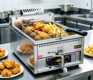 <span class=keywords><strong>Friteuse</strong></span> électrique commerciale haute performance de <span class=keywords><strong>15</strong></span> <span class=keywords><strong>litres</strong></span>, automatique, de table, en acier inoxydable, avec contrôle de la température - Product Image 2