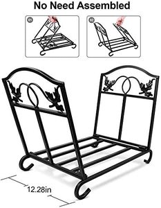 Ootonya — grand support de cheminée d'extérieur, <span class=keywords><strong>panier</strong></span> métallique en fer forgé, rangement pour poêle à <span class=keywords><strong>bois</strong></span> à l'intérieur, empilage - Product Image 3