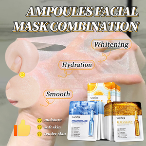 Mascarilla Facial Hidratante, Blanqueadora e Iluminadora con Ácido Hialurónico, Vitamina C y Oro 24K para una Piel Clara, Venta al por Mayor - Product Image 3