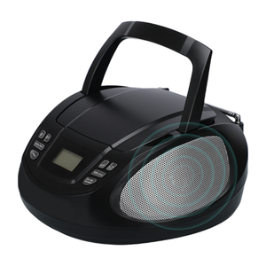 Lecteur CD portable de bureau avec batterie, haut-parleur Bluetooth, radio FM, télécommande et boutons intuitifs – Vente directe usine - Product Image 1