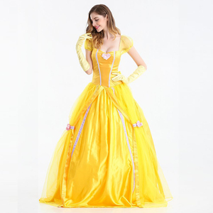 Nuevos Disfraces de Halloween para Mujer, Disfraces de Princesa Bella <span class=keywords><strong>y</strong></span> <span class=keywords><strong>la</strong></span> <span class=keywords><strong>Bestia</strong></span> para Niñas, Vestidos Largos de <span class=keywords><strong>Reina</strong></span> para Club Nocturno - Product Image 4